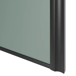 Porte de placard coulissante atelier vert de gris profil noir GoodHome Arius H. 248,5 x L. 91.2 cm + amortisseurs