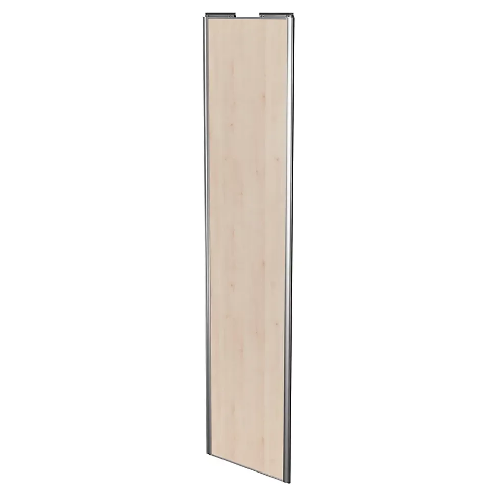 Porte de placard coulissante effet chêne clair profil gris GoodHome Arius H. 248,5 x L. 62.2 cm + amortisseurs