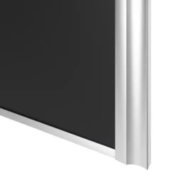 Porte de placard coulissante atelier noir mat profil gris GoodHome Arius H. 248,5 x L. 61.2 cm + amortisseurs
