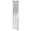 Porte de placard coulissante atelier bois nordique profil gris GoodHome Arius H. 248,5 x L. 61.2 cm + amortisseurs