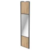 Porte de placard coulissante avec miroir effet chêne brut profil noir GoodHome Arius H. 248,5 x L. 62.2 cm + amortisseurs