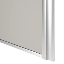 Porte de placard coulissante atelier gris clair mat profil gris GoodHome Arius H. 248,5 x L. 76.2 cm + amortisseurs