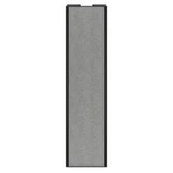 Porte de placard coulissante béton profil noir GoodHome Arius H. 248,5 x L. 62.2 cm + amortisseurs