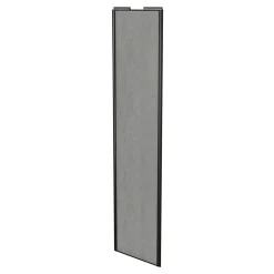 Porte de placard coulissante béton profil noir GoodHome Arius H. 248,5 x L. 62.2 cm + amortisseurs