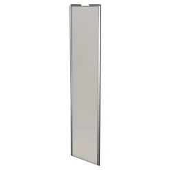 Porte de placard coulissante gris clair mat profil gris GoodHome Arius H. 248,5 x L. 62.2 cm + amortisseurs
