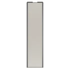 Porte de placard coulissante gris clair mat profil gris GoodHome Arius H. 248,5 x L. 62.2 cm + amortisseurs