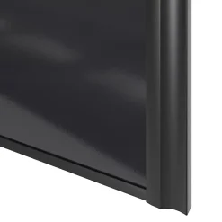 Porte de placard coulissante atelier noir brillant profil noir GoodHome Arius H. 248,5 x L. 61.2 cm + amortisseurs