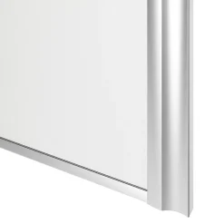 Porte de placard coulissante atelier blanc profil gris GoodHome Arius H. 248,5 x L. 91.2 cm + amortisseurs