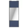 Porte de placard coulissante avec miroir bleu profil gris GoodHome Arius H. 248,5 x L. 92.2 cm + amortisseurs