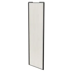 Porte de placard coulissante bois nordique profil noir GoodHome Arius H. 248,5 x L. 77.2 cm + amortisseurs