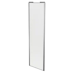 Porte de placard coulissante blanc profil gris GoodHome Arius H. 248,5 x L. 77.2 cm + amortisseurs