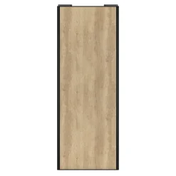 Porte de placard coulissante effet chêne brut profil noir GoodHome Arius H. 248,5 x L. 92.2 cm + amortisseurs