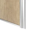 Porte de placard coulissante atelier effet chêne brut profil gris GoodHome Arius H. 248,5 x L. 91.2 cm + amortisseurs