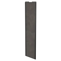 Porte de placard coulissante gris antique profil noir GoodHome Arius H. 248,5 x L. 62.2 cm + amortisseurs