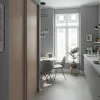 Porte de placard coulissante effet chêne clair profil gris GoodHome Arius H. 248,5 x L. 77.2 cm + amortisseurs
