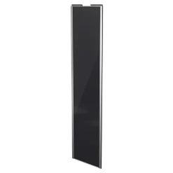 Porte de placard coulissante noir profil gris GoodHome Arius H. 248,5 x L. 62.2 cm + amortisseurs