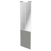 Porte de placard coulissante atelier béton profil blanc GoodHome Arius H. 248,5 x L. 76.2 cm + amortisseurs