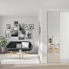 Porte de placard coulissante avec miroir Optimum blanc 120 x 250 cm vendue par 2