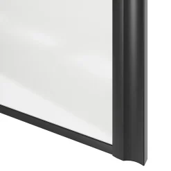 Porte de placard coulissante atelier blanc brillant profil noir GoodHome Arius H. 248,5 x L. 61.2 cm + amortisseurs