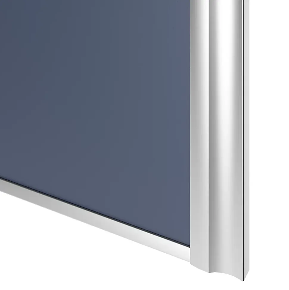 Porte de placard coulissante atelier bleu profil gris GoodHome Arius H. 248,5 x L. 91.2 cm + amortisseurs