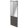 Porte de placard coulissante atelier gris antique profil noir GoodHome Arius H. 248,5 x L. 91.2 cm + amortisseurs