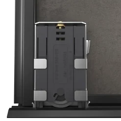Porte de placard coulissante atelier gris antique profil noir GoodHome Arius H. 248,5 x L. 91.2 cm + amortisseurs