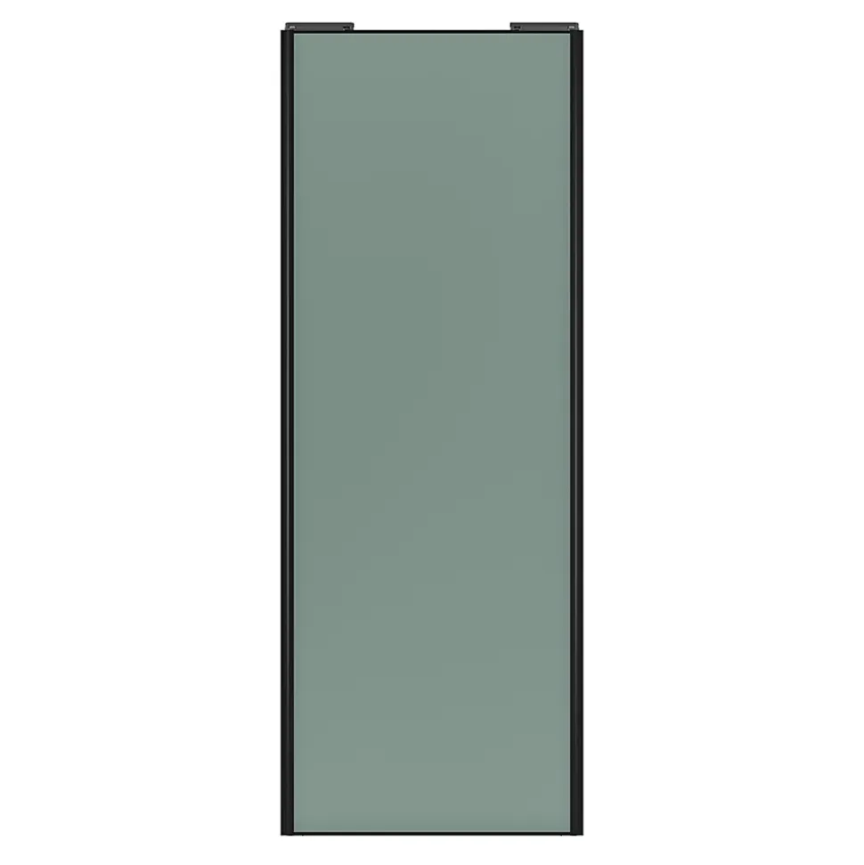 Porte de placard coulissante vert de gris profil noir GoodHome Arius H. 248,5 x L. 92.2 cm + amortisseurs
