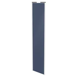 Porte de placard coulissante bleu profil blanc GoodHome Arius H. 248,5 x L. 62.2 cm + amortisseurs
