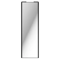 Porte de placard coulissante miroir profil noir GoodHome Arius H. 248,5 x L. 77.2 cm + amortisseurs