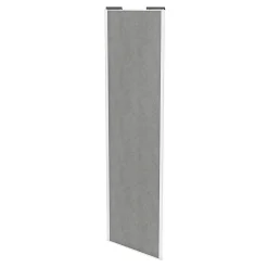 Porte de placard coulissante béton profil blanc GoodHome Arius H. 248,5 x L. 77.2 cm + amortisseurs