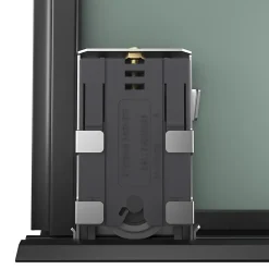 Porte de placard coulissante atelier vert de gris profil noir GoodHome Arius H. 248,5 x L. 61.2 cm + amortisseurs