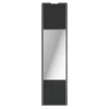 Porte de placard coulissante avec miroir anthracite profil gris GoodHome Arius H. 248,5 x L. 62.2 cm + amortisseurs