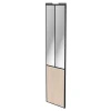 Porte de placard coulissante atelier effet chêne clair profil noir GoodHome Arius H. 248,5 x L. 61.2 cm + amortisseurs