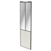 Porte de placard coulissante atelier bois nordique profil noir GoodHome Arius H. 248,5 x L. 76.2 cm + amortisseurs