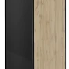 Porte de placard coulissante Optimum décor chêne et noir 180 x 250 cm vendue par 2