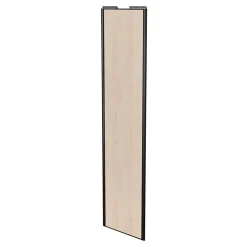 Porte de placard coulissante effet chêne clair profil noir GoodHome Arius H. 248,5 x L. 62.2 cm + amortisseurs