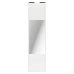 Porte de placard coulissante avec miroir blanc brillant profil blanc GoodHome Arius H. 248,5 x L. 62.2 cm + amortisseurs