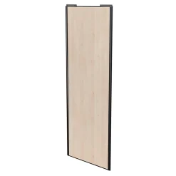 Porte de placard coulissante effet chêne clair profil noir GoodHome Arius H. 248,5 x L. 92.2 cm + amortisseurs