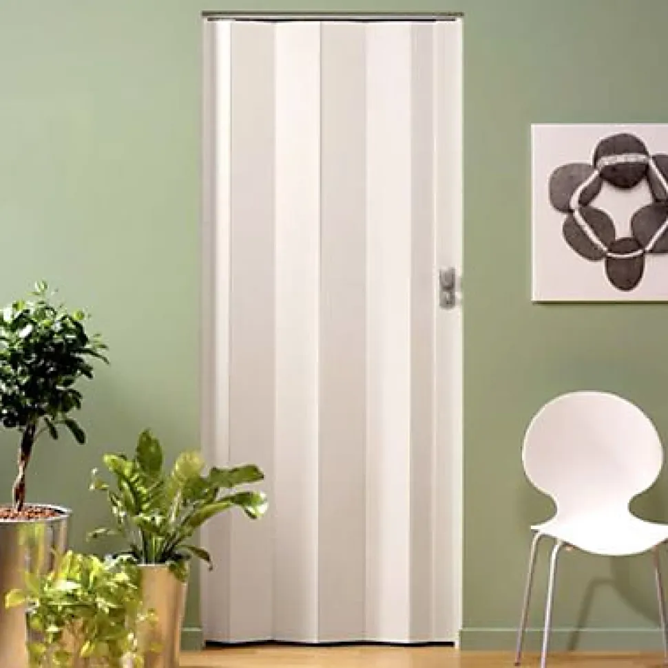 Porte extensible PVC blanc cérusé Spacy 205 x 84 cm