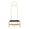 Porte manteau en métal avec banc intégré 80x38.5x180 cm