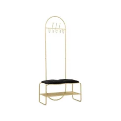 Porte manteau en métal avec banc intégré 80x38.5x180 cm