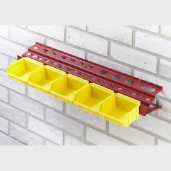 Porte outils en tôle d'acier Mottez pour 50 outils + 5 bacs en plastique L.58 x l.15 x H.9 cm