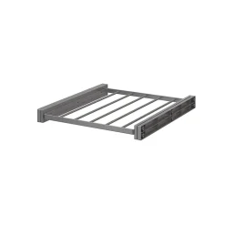 Porte pantalons coulissant en acier gris 5 barres GoodHome Atomia L. 46,4 x P. 51 cm