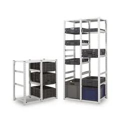 Porte-Bacs Norme Europe kit départ H. 1000 mm pour bacs 600 x 400 mm