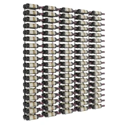 Porte-Bouteille kit mural pour 180 bouteilles Nickel brossé