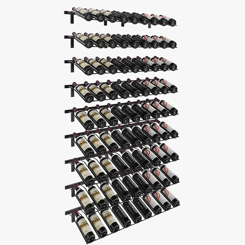 Porte-Bouteille kit mural pour 81 bouteilles noir