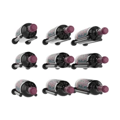 Porte-Bouteille kit mural pour 9 bouteilles noir design