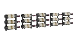 Porte-Bouteille kit mural pour 15 bouteilles noir