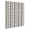 Porte-Bouteille kit mural pour 90 bouteilles Nickel brossé