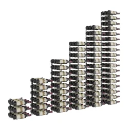 Porte-Bouteille kit mural pour 189 bouteilles Nickel brossé